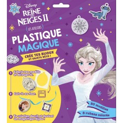 Disney - La Reine des Neiges II - Les ateliers - Plastique magique crée tes bijoux et objets déco ! 20 modèles et 8 rubans colo
